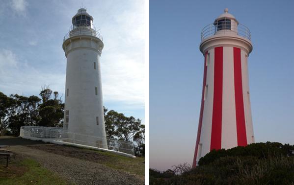 Figure 15. a) Table Cape Lighthouse (TAS) lit 1888, b) Mersey Bluff Lighthouse (TAS) lit 1889 (Source: AMSA)