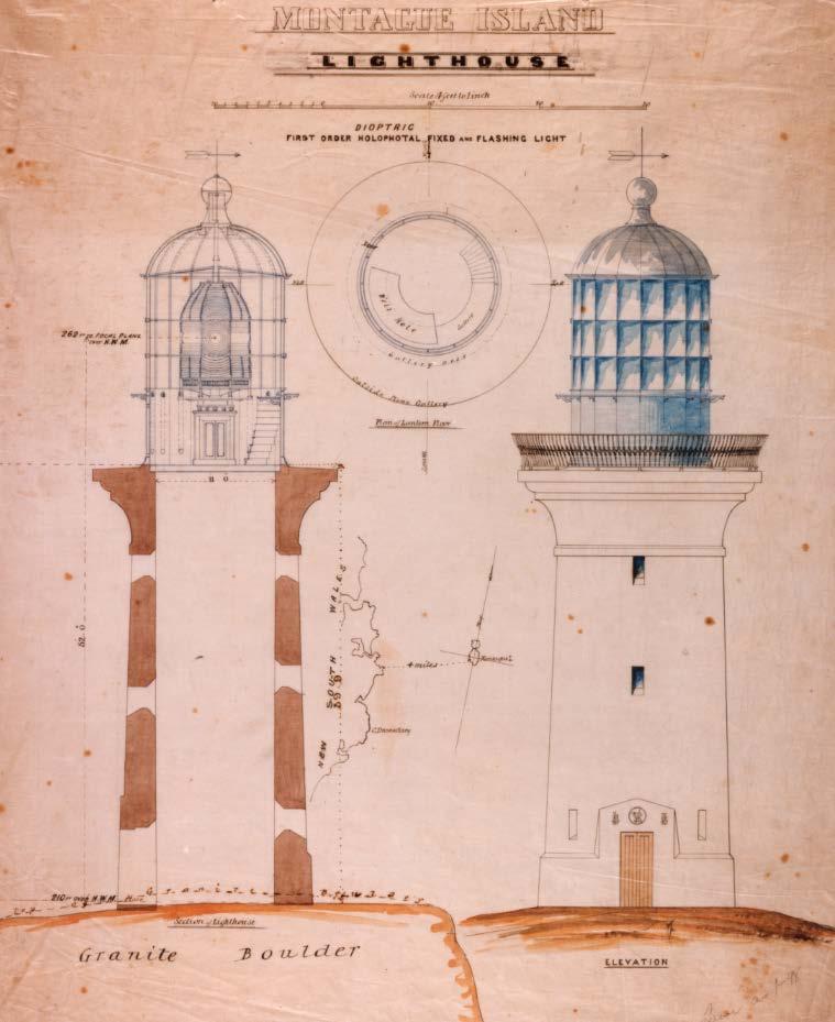 Figure 16. Montague Island Lighthouse first order dioptric holophotal fixed and flashing light (1878)