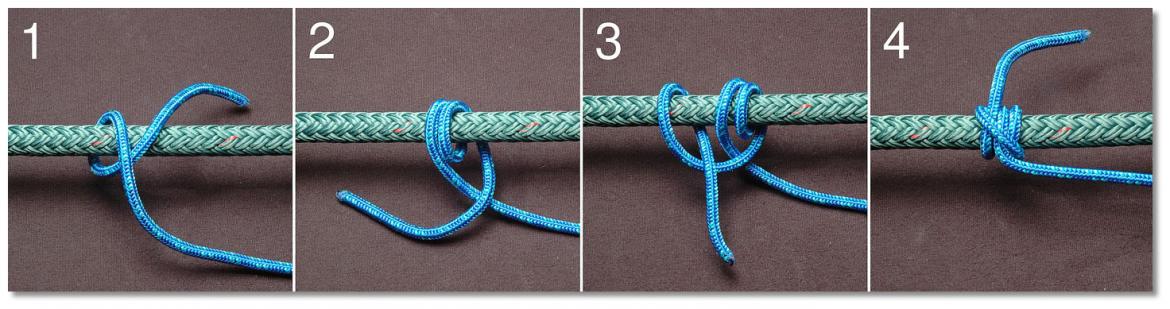 The rolling hitch knot. (Reproduced with permission from Fremantle Ports).