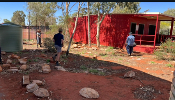 Jeanne on secondment with Purple House in Central Australia