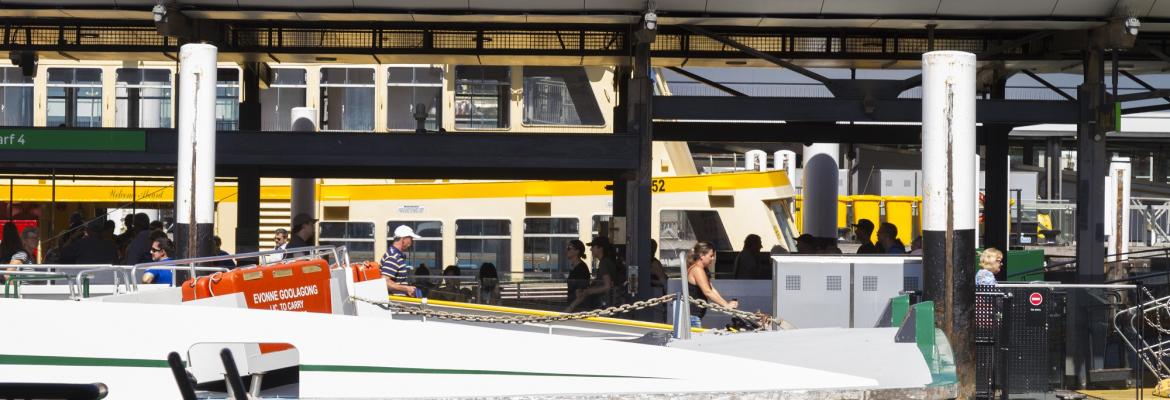 Sydney harbour ferry passengers
