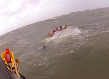 Image of survivors located by helicopter Rescue 300 off Great Keppel Island