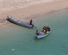 Image of disabled banana boat, Torres Strait