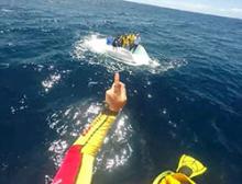 Image of overturned vessel, Batemans Bay, NSW