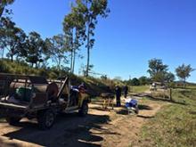 Image showing rescuers on location at site of beacon activation, Teenbura property, Queensland