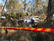 Plane crashed into bushland