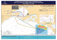 Tasmania map of where they were located