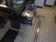 Image of deep fat fryer in galley in use and not installed as per SOLAS II 2 reg 10.6.4