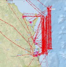 Search area of 9,929 square kilometres 