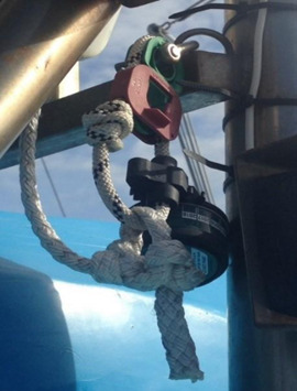 Painter line incorrectly attached to Hydrostatic Release Unit