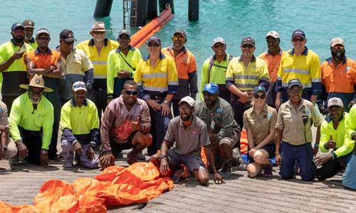 AMSA staff and regional counterparts in Torres Strait