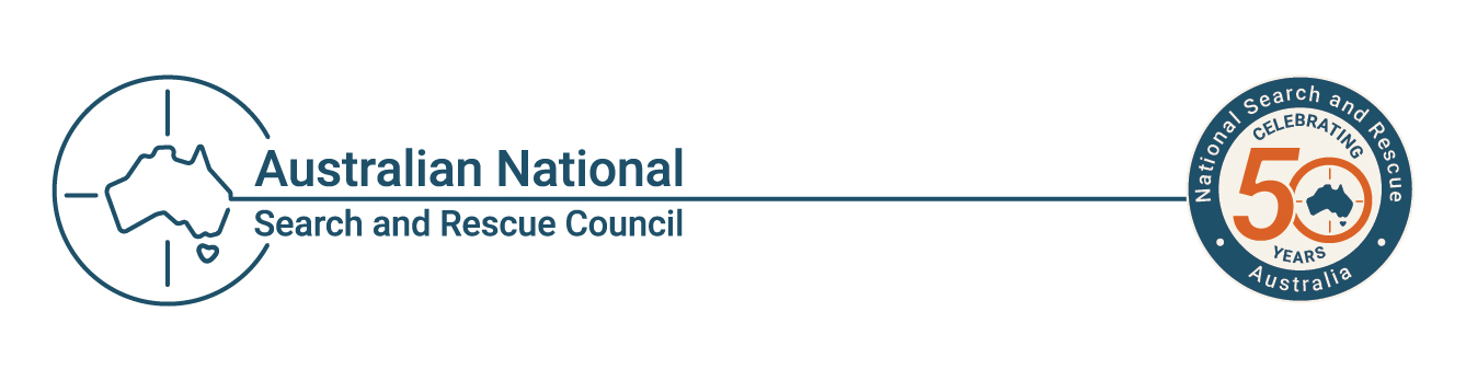 NATSAR logo with 50 year badge