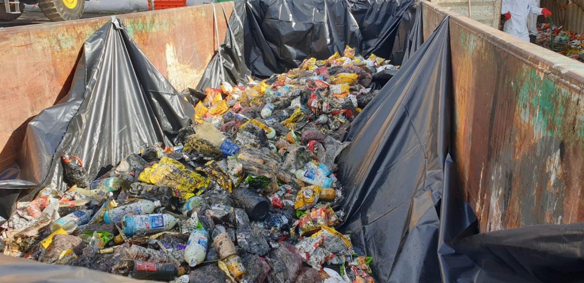 Packets of chips were among the contents of the final six containers.