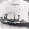 Image of Petriana with tug James Patterson and pilot steamer in attendance