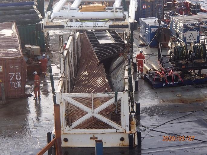 Crushed and damaged containers will be sent straight to a metal scrapping facility.