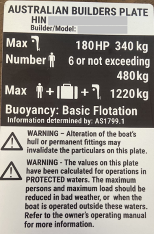 Australian Builders Plate label