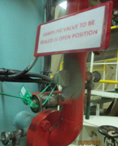 Figure 4 - a flow sensor and alarm fitted to the 15ppm bilge alarm sample line.