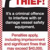 Stop thief sticker