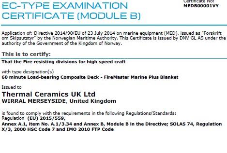 composite certificate of compliance