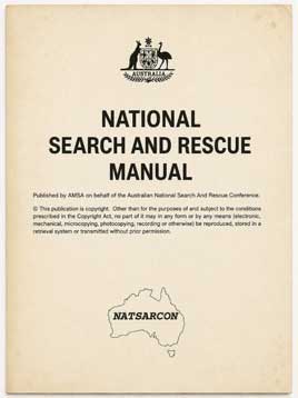 Old, yellowing cover of manual with Australian crest and NATSARCON logo