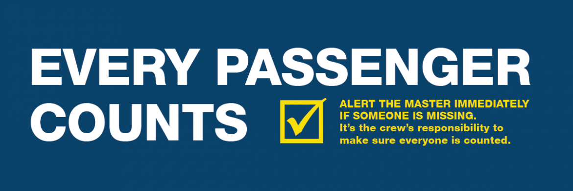 Every passenger counts—passenger safety sticker