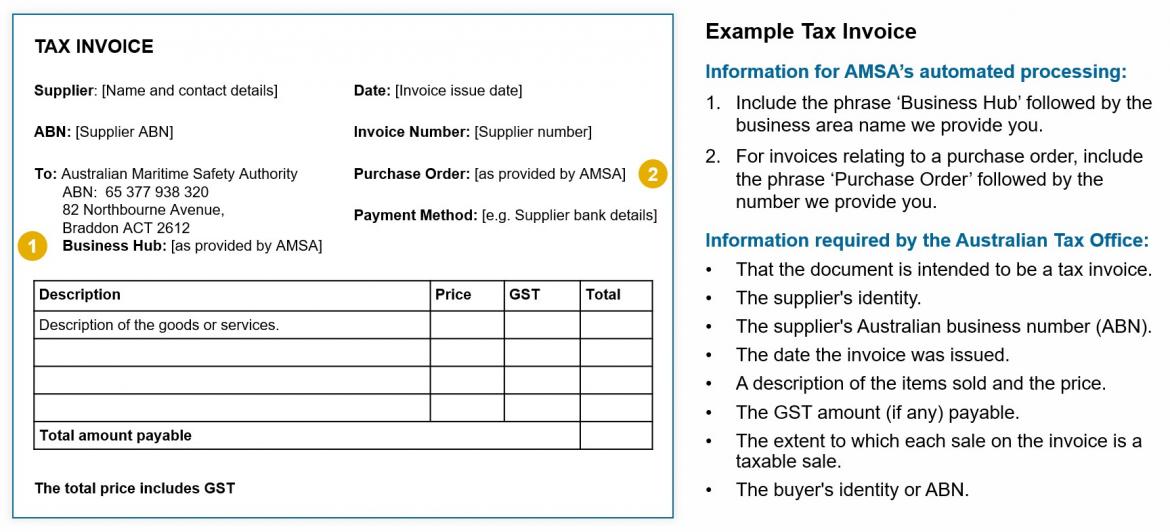 Example invoice