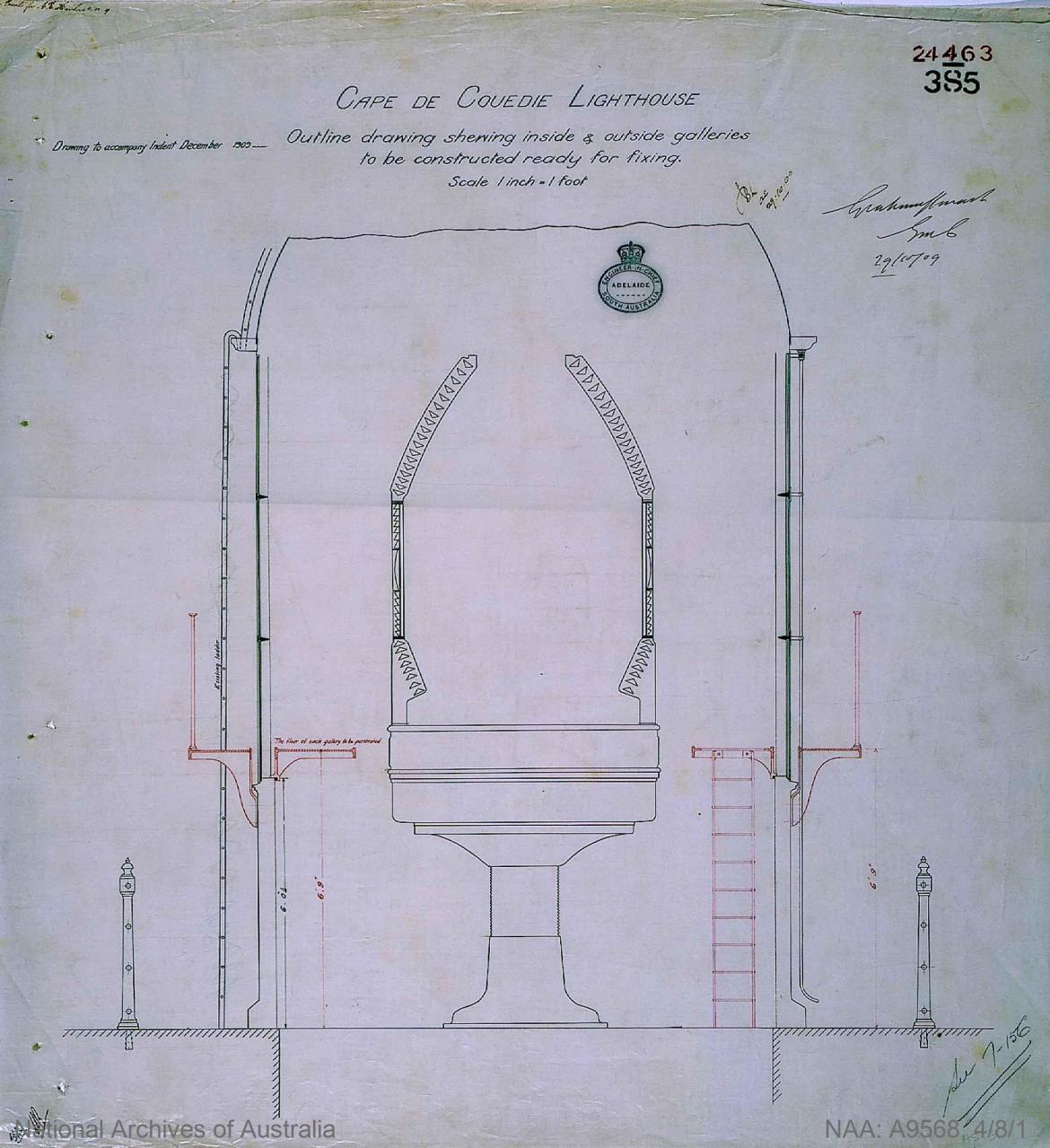Cape du Couedic Lighthouse Outline drawing