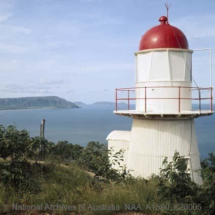 Figure 13. Grassy Hill Lighthouse, Cooktown QLD, first lit 1886. Courtesy of the National Archives of Australia. NAA: A1500, K28005 (© Commonwealth of Australia, National Archives of Australia)