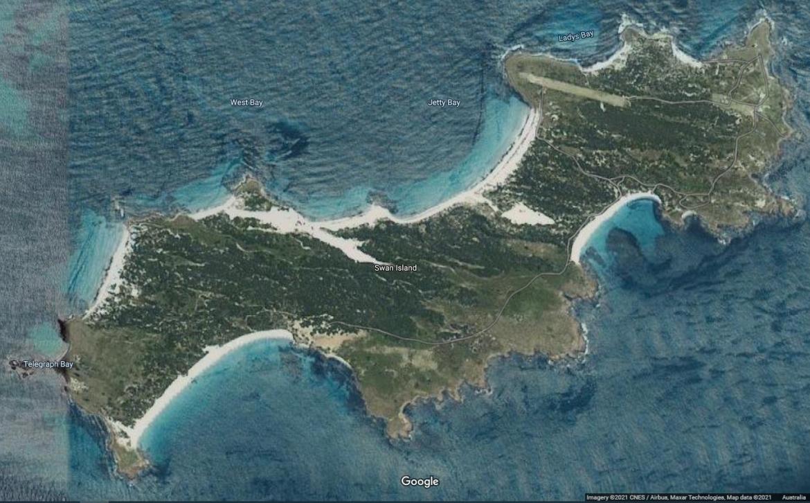 Figure 4. Swan Island (Map data: ©Google, CNES/Airbus, Maxar Technologies)