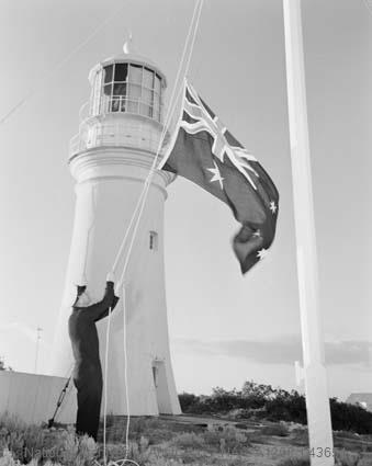 Figure 42. Althorpe Island Lighthouse. Image courtesy of the National Archives of Australia. NAA: A1200, L43654 (© Commonwealth of Australia (National Archives of Australia)