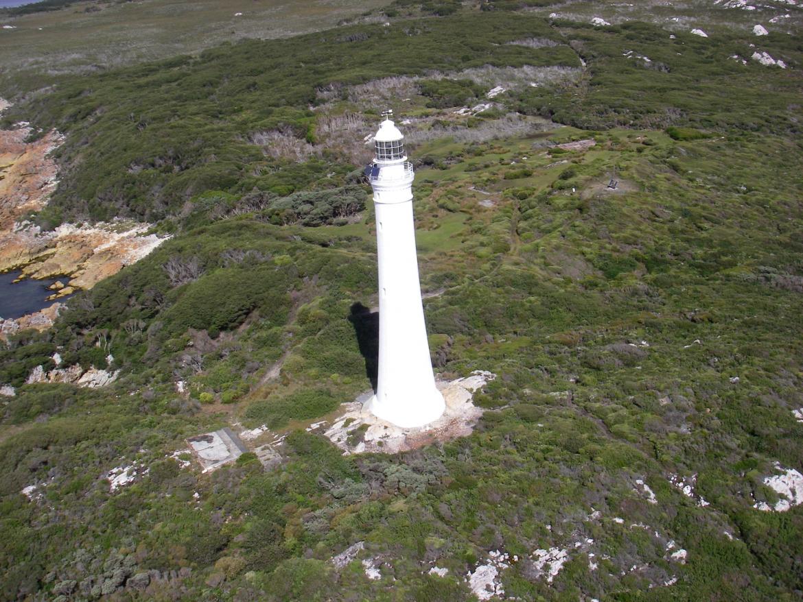 Figure 5. Aerial view of Cape Sorell Lighthouse (© AMSA, 2014)