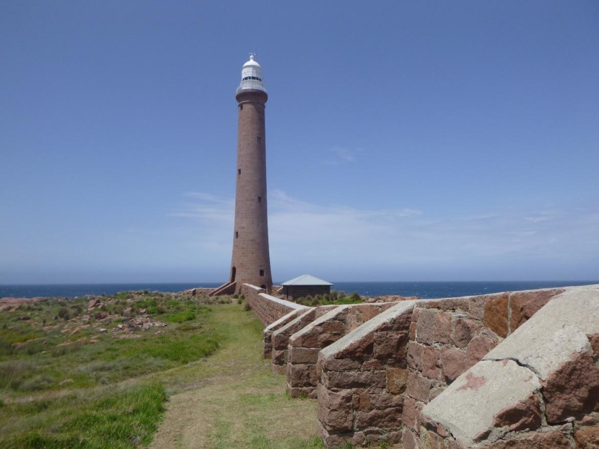 Figure 8. View of Gabo Island Lighthouse and windbreak wall (© AMSA, 2019)
