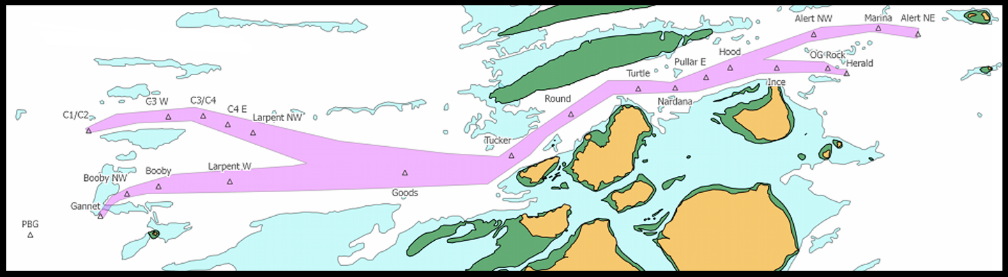 chartlet of UKCM operating area 