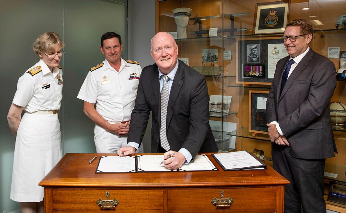 MOU signing between Australian Navy and AMSA