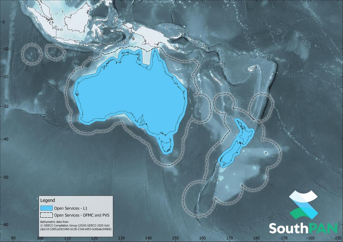 The geographical extent of the three SBAS Open Services","title":"The geographical extent of the three SBAS Open Services