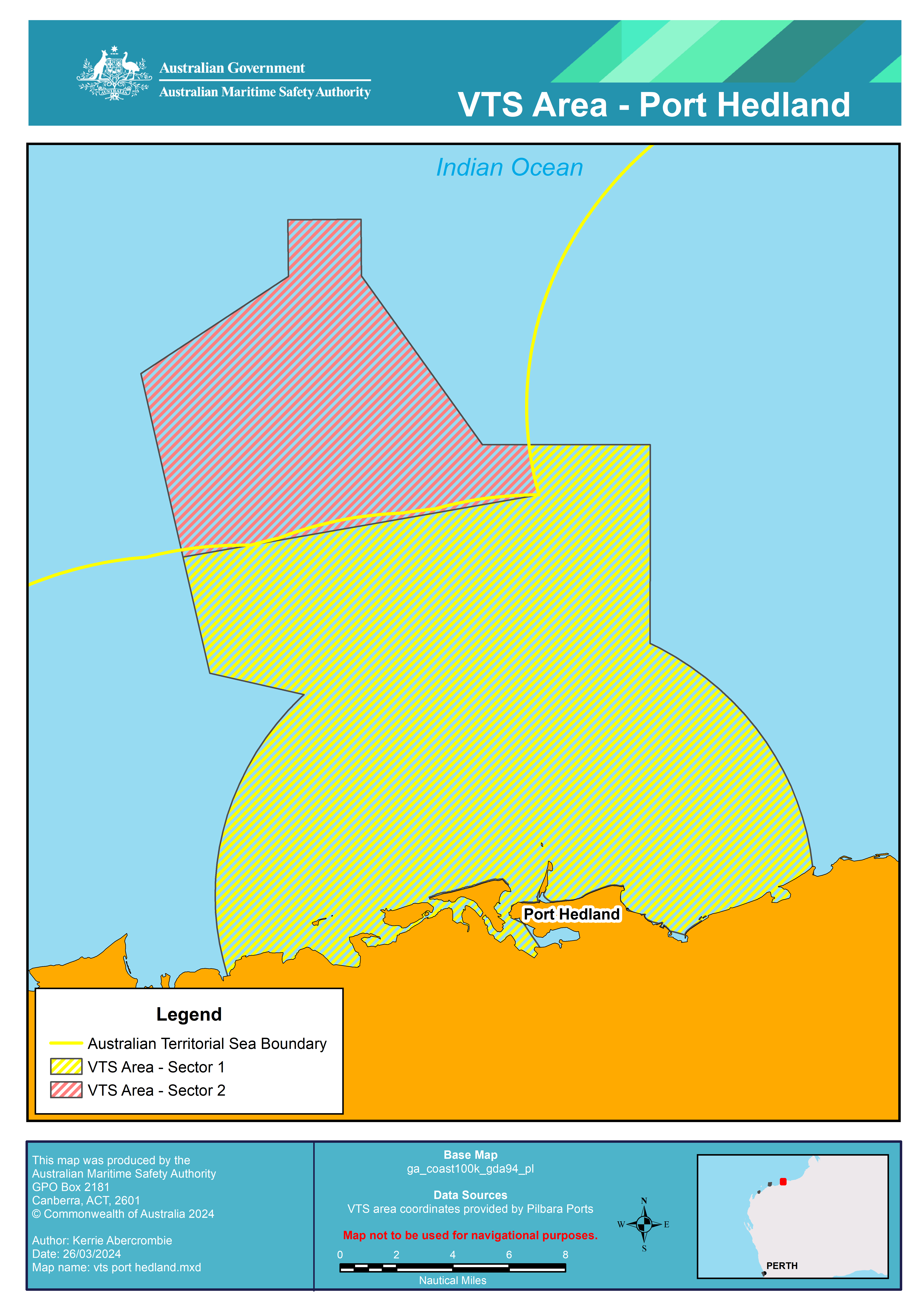 Port Hedland VTS chart
