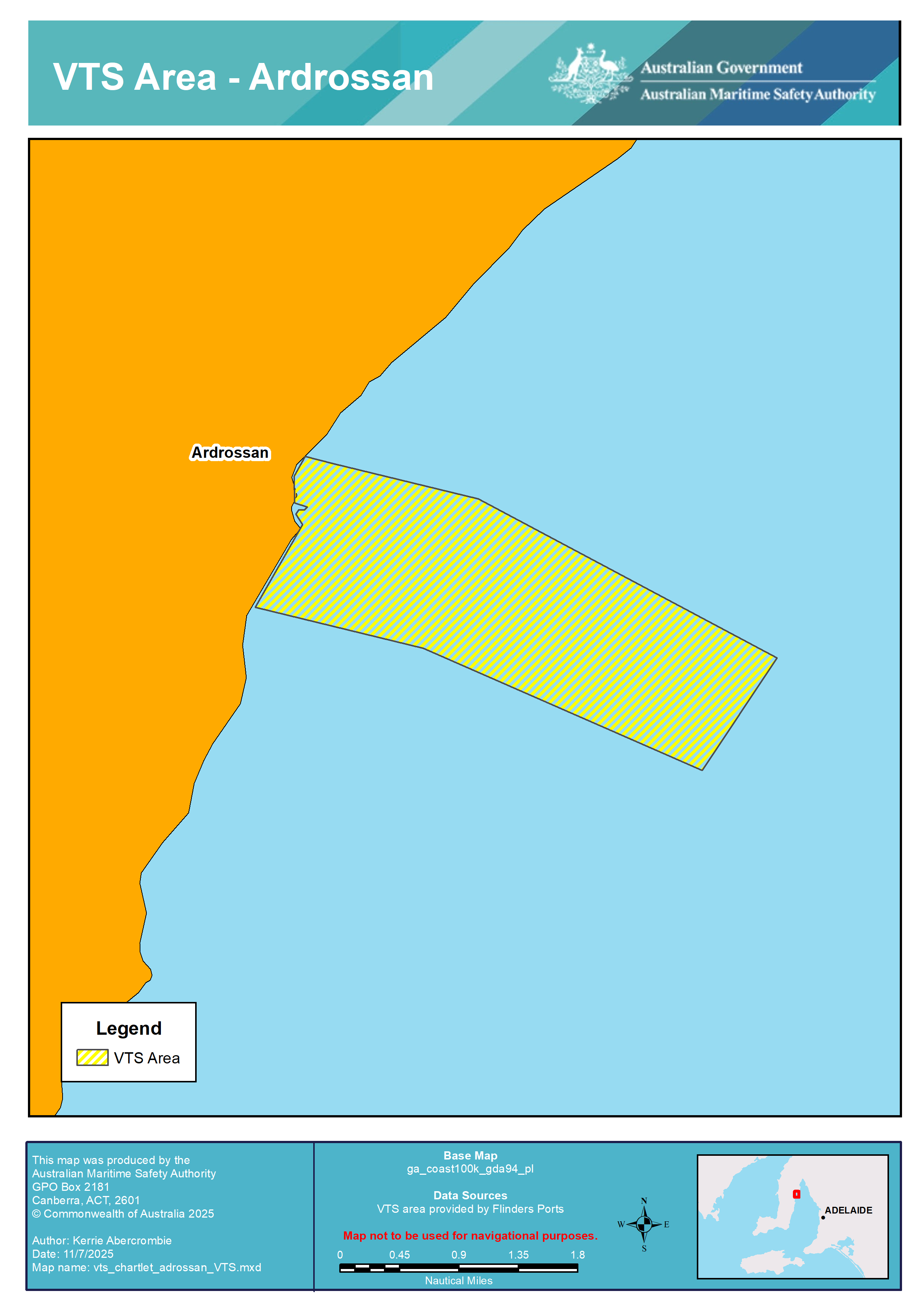 Ardrossan VTS area chart