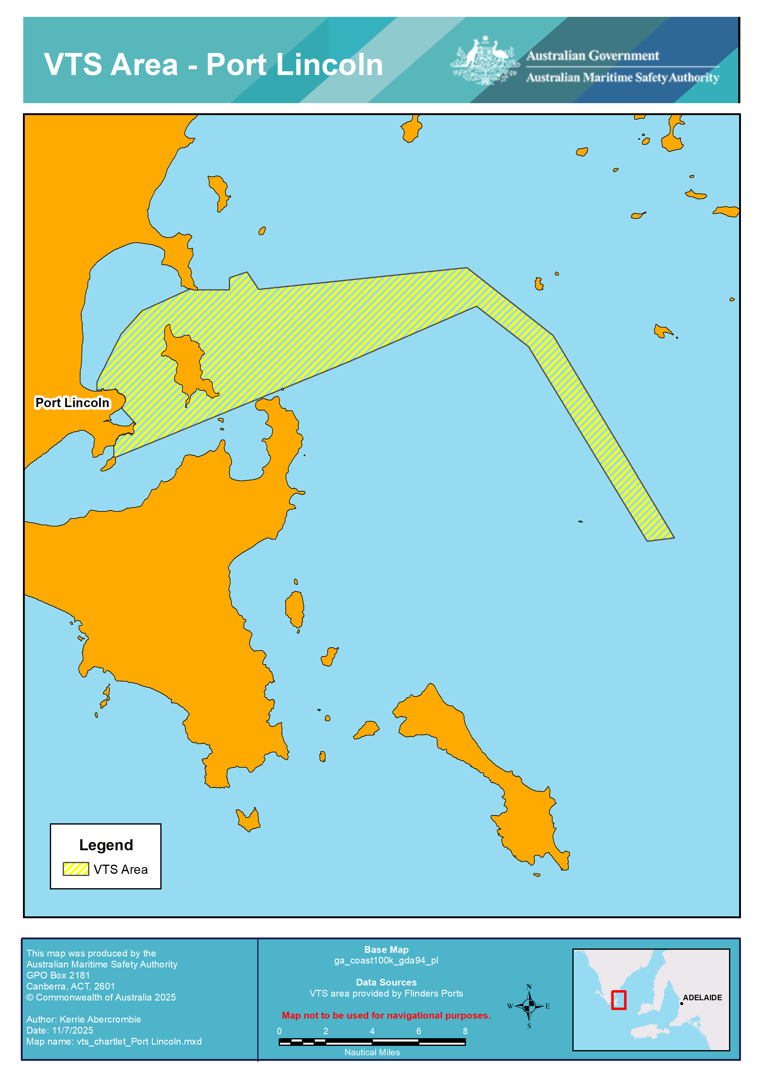 Port Lincoln VTS area chart