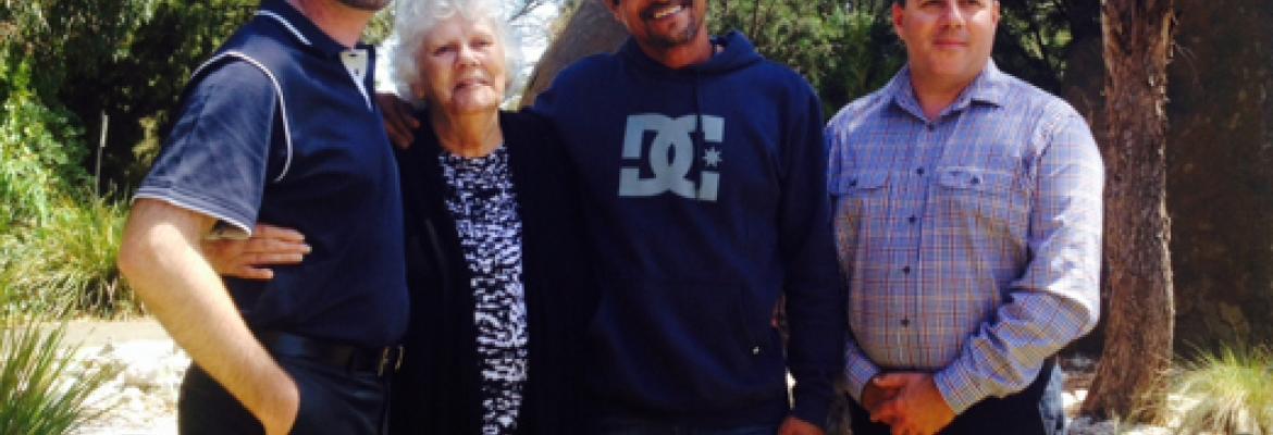 Aunty Phyllis and Stan (centre) the longest and shortest serving Aboriginal and Torres Strait training staff, with Jarrod and Steve from AMC Aunty Phyllis and Stan (centre) the longest and shortest serving Aboriginal and Torres Strait training staff, with Jarrod and Steve from AMC