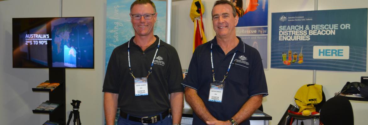 AMSA Search and Rescue Officers manning our stand at the airshow