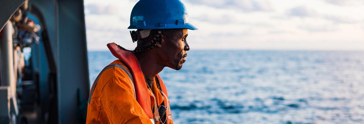 A seafarer looking out to the ocean