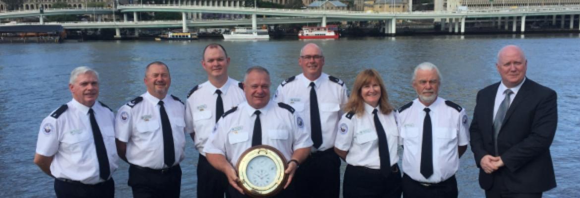 2015 Australian Search and Rescue Award recipients - Port Stephens Volunteer Marine Rescue crew - pictured with AMSA CEO Mick Kinley, Brisbane