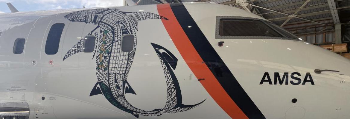 Challenger aircraft with new artwork