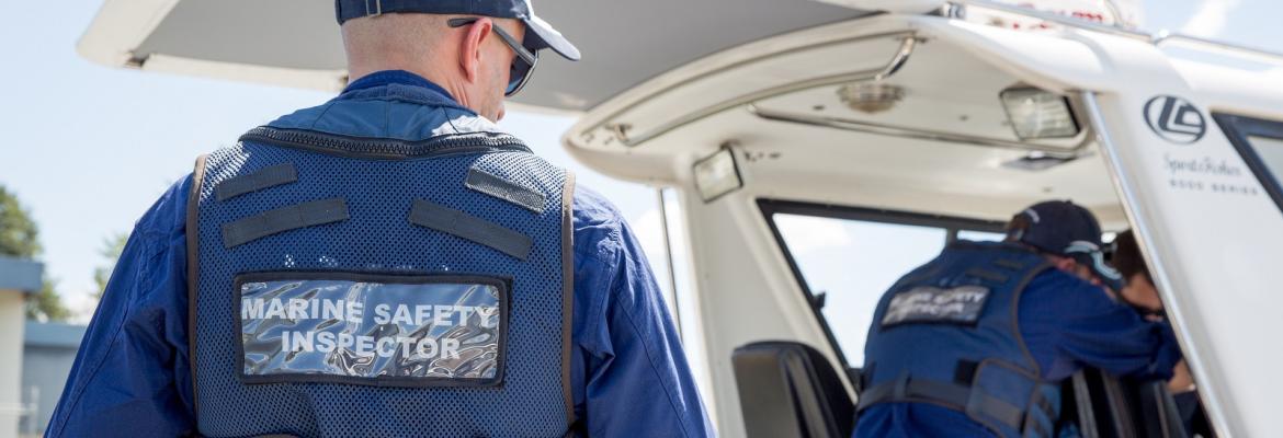 Marine Safety Inspector on a vessel with a seafarer