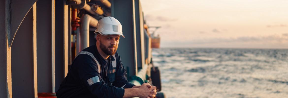 seafarer gazing out to sea