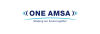 A logo saying ONE AMSA, Shaping our future together in blue font.